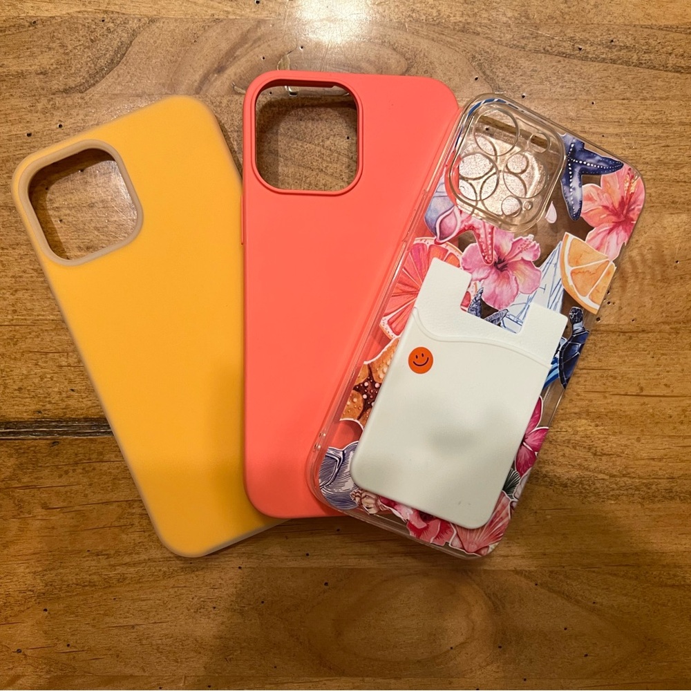 Apple iPhone Max 13 / Max 12 Phone cases Floral & Solid Color Phone Cases Bundle